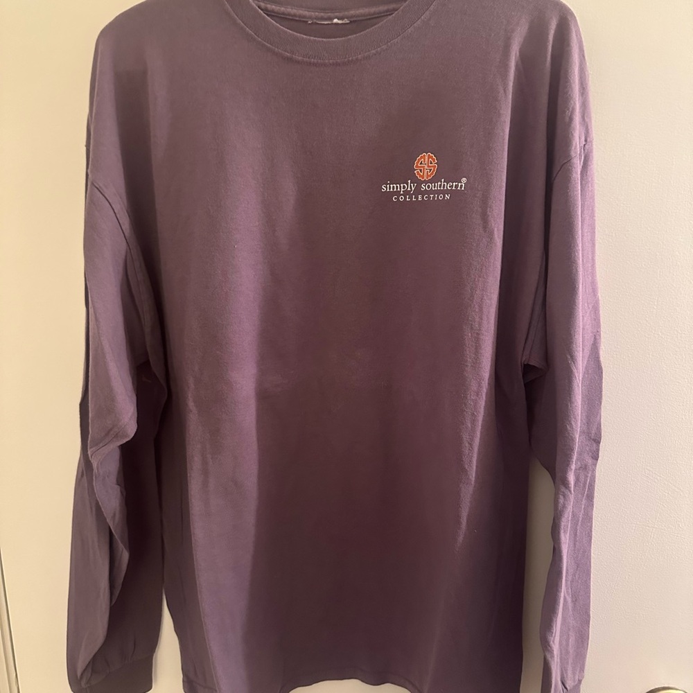 Simply Southern Lavender Crewneck Long Sleeve Tee